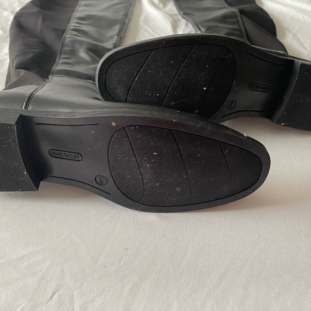 Nine West, over the knee, flat boot in black, size 9.5,ALLAIR8, - Picture 4 of 8